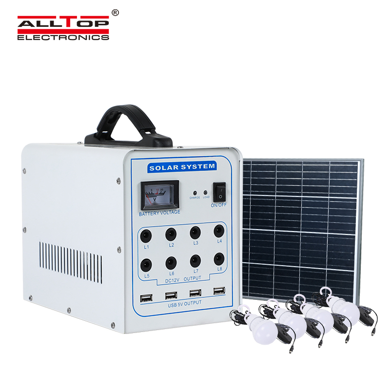 Portable High Quality Energy Saving Security Protection LED Lighting Camping Solar Home Solar Power System