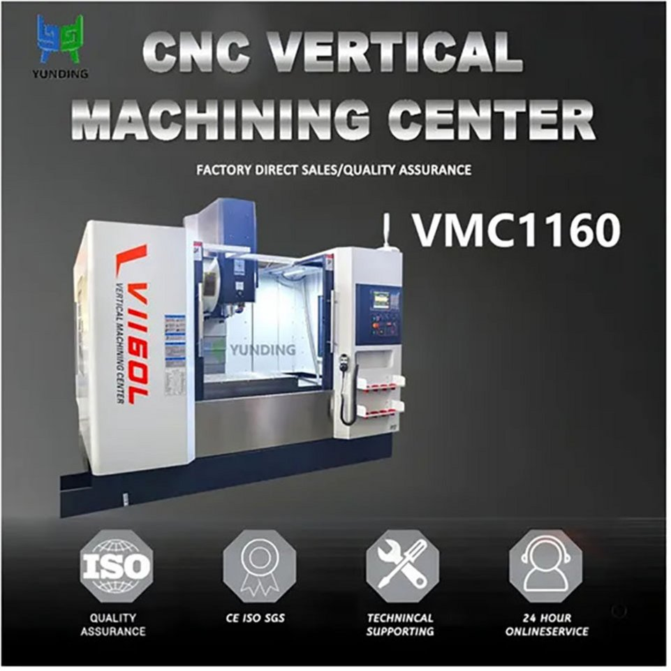 3/4-Axis Vmc1160 Vertical Machining Center with Fanuc Motor &amp; Auto Feed GSK CNC Control System Single Bt40 Spindle