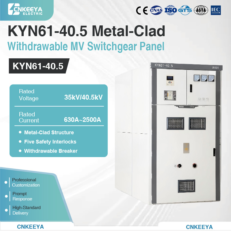 Cnkeeya Kyn61-40.5 Armored Switchgear Enclosed Metal Clad 1250A Mv&Hv Switchgear
