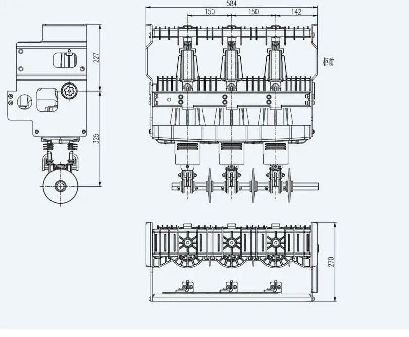 Upper Isolation Circuit Breaker Outline Dimensions