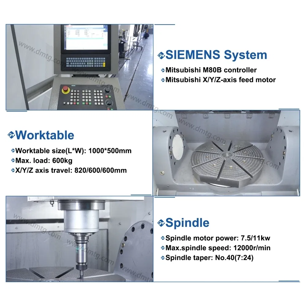 Dmtg Linear Motor Drive Vdu650 Precision 5 Axis Metal Vertical Machining Center