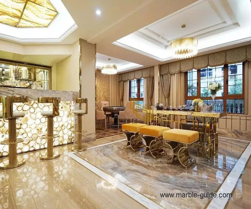 Natural Marble Stone Multicolor Impression Lafite Marble Tiles Flooring for Interio Decor