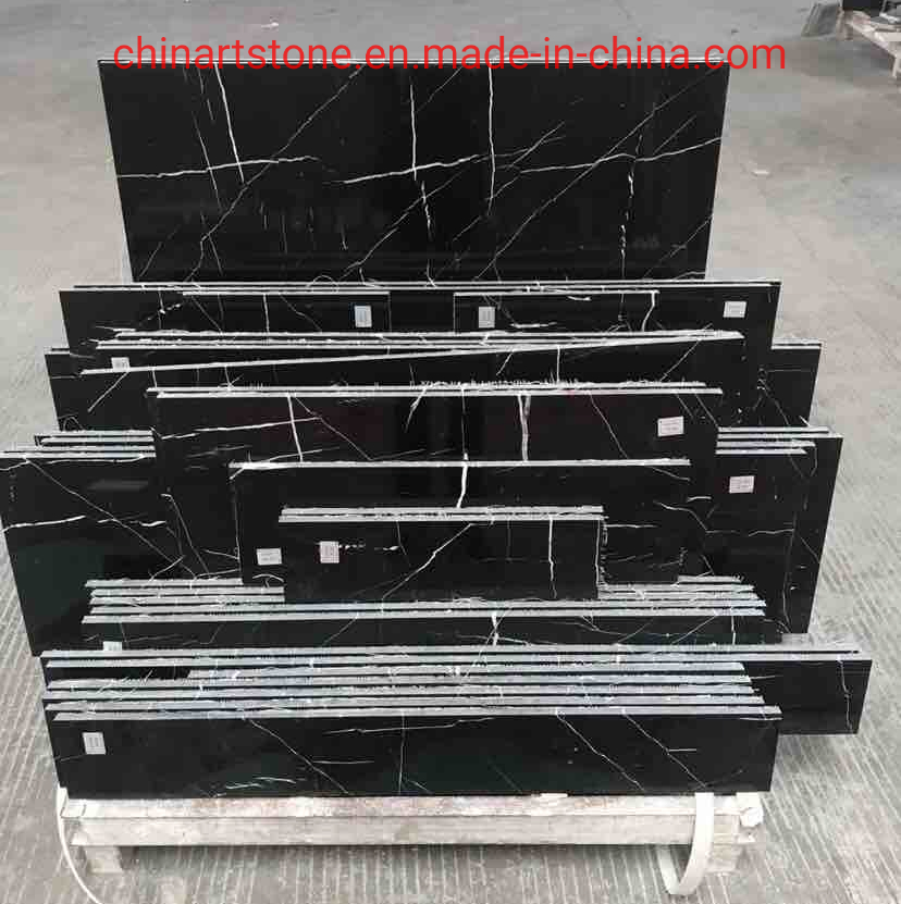 Top Quality Chinese Nero Marquina Black Marble for Slab and Tile