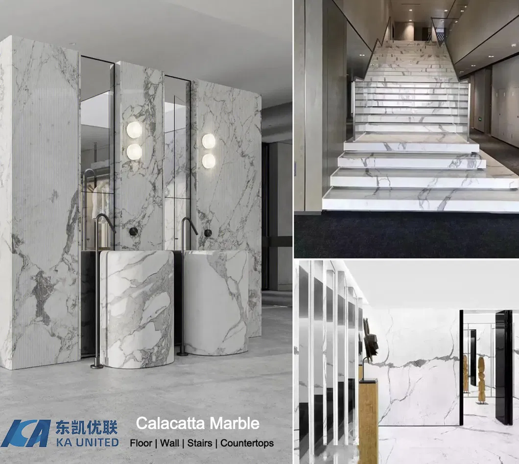 Polished Italian White Calacatta Marble