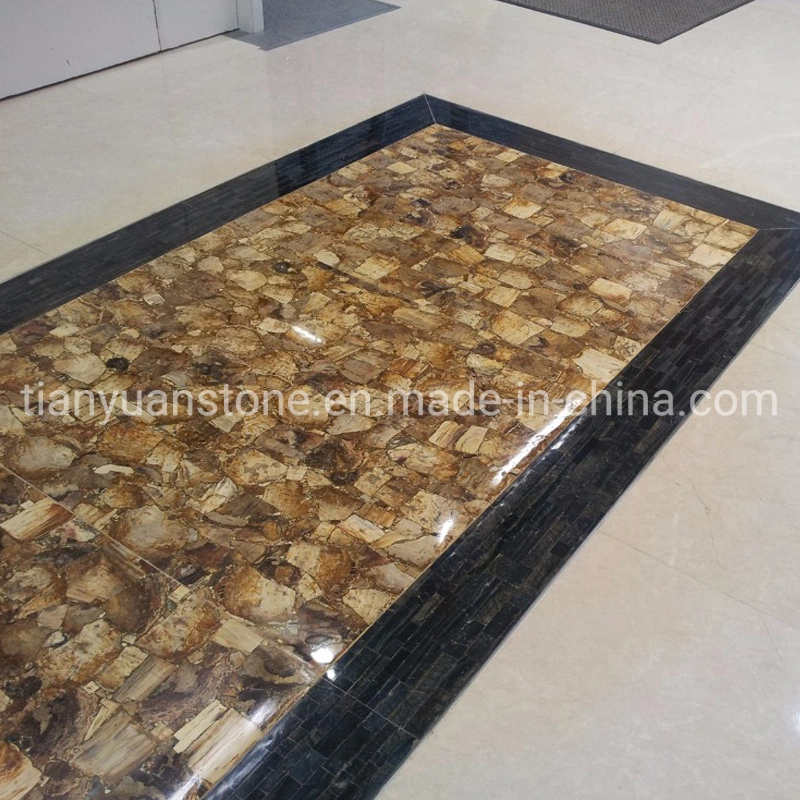 Home Decorative Gemstone Petrified Wood Fossil Stone Flooring