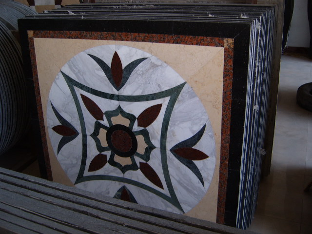 Factory Drect Sale Natural Stone Waterjet Marble Medallions Flooring Pattern Marble Marmol Tiles Design Floor