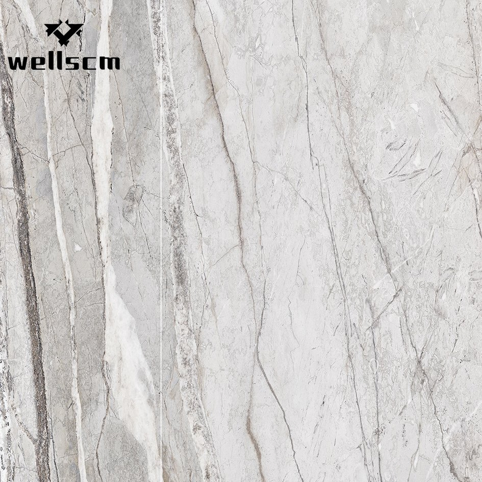 Thin Bathroom Tile Wall Stone and White Table Top Slab 3D Design Statuary Marble Floor