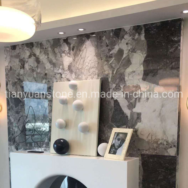 Grey Marble Tiles and Slab Price Sale Lightning Grey Polished Marble Veneer