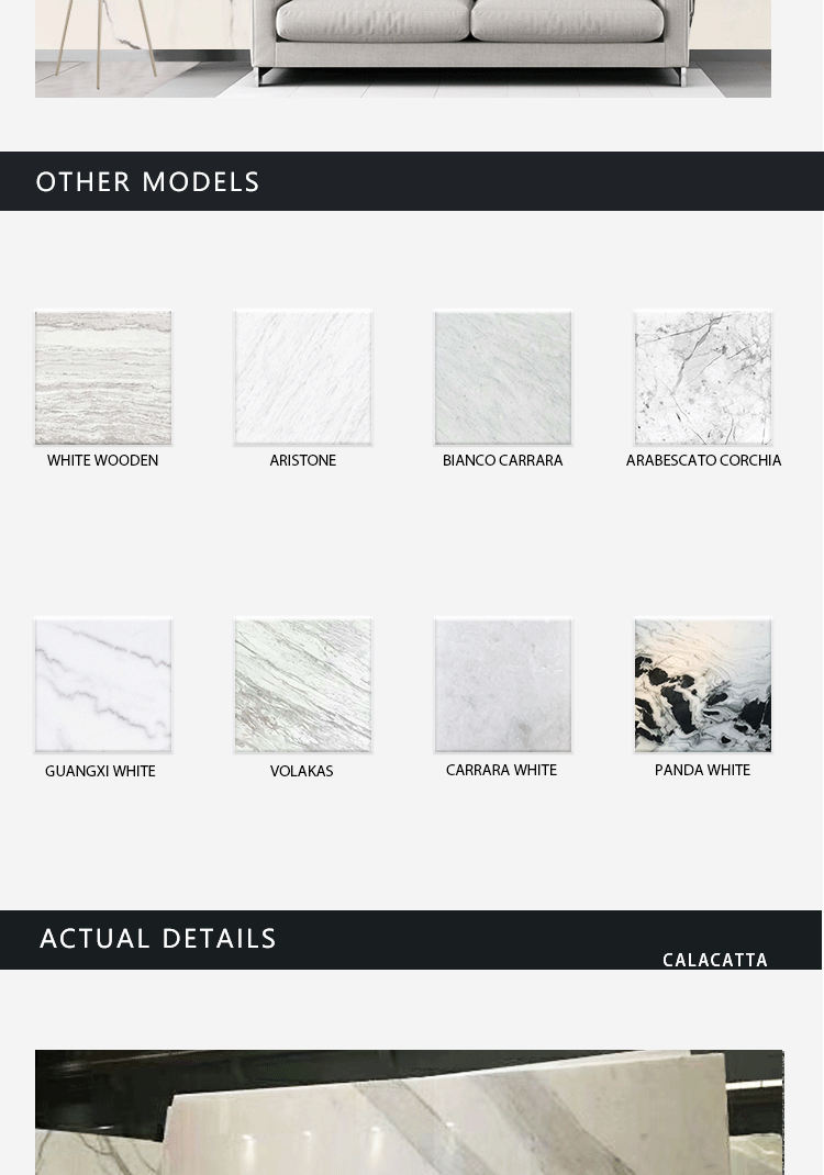 Calacatta White Marble Detail 6