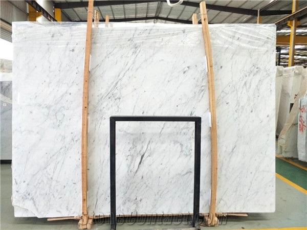 Natural Stone White Grey Veins Bianco Carrara Marble for Slab/Floor/ Wall Tile