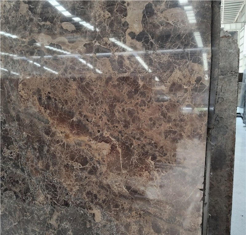 Polished Marron Emperador Dark Brown Marble Slabs