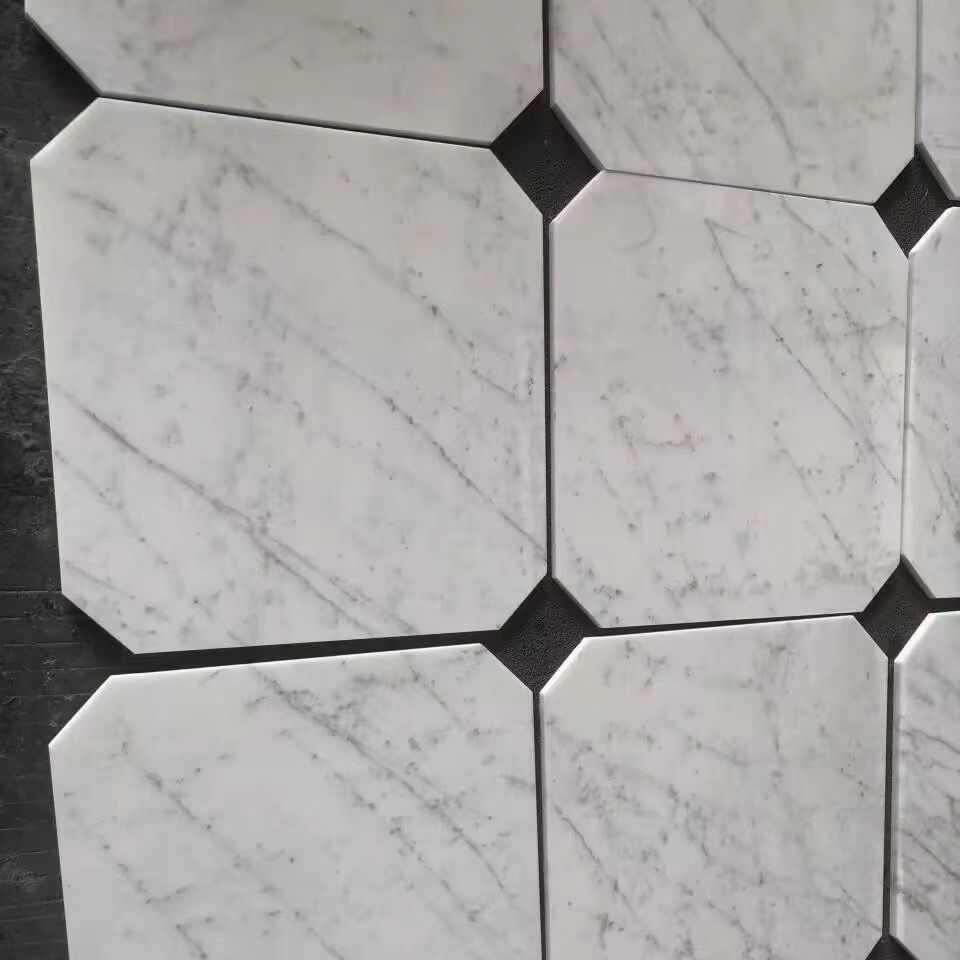 Polished/Honed grey/beige/black/red/brown/green/pink/white Carrara marble for interior bathroom/Kitchen floor/wall slab/tile/countertop/stair/sill/paving/mosaic