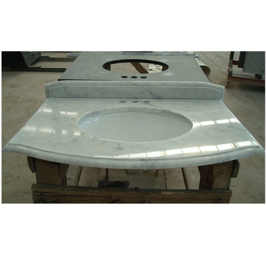 Classic Design Natural Carrara White Marble Countertop with Basin Chinese Supplier