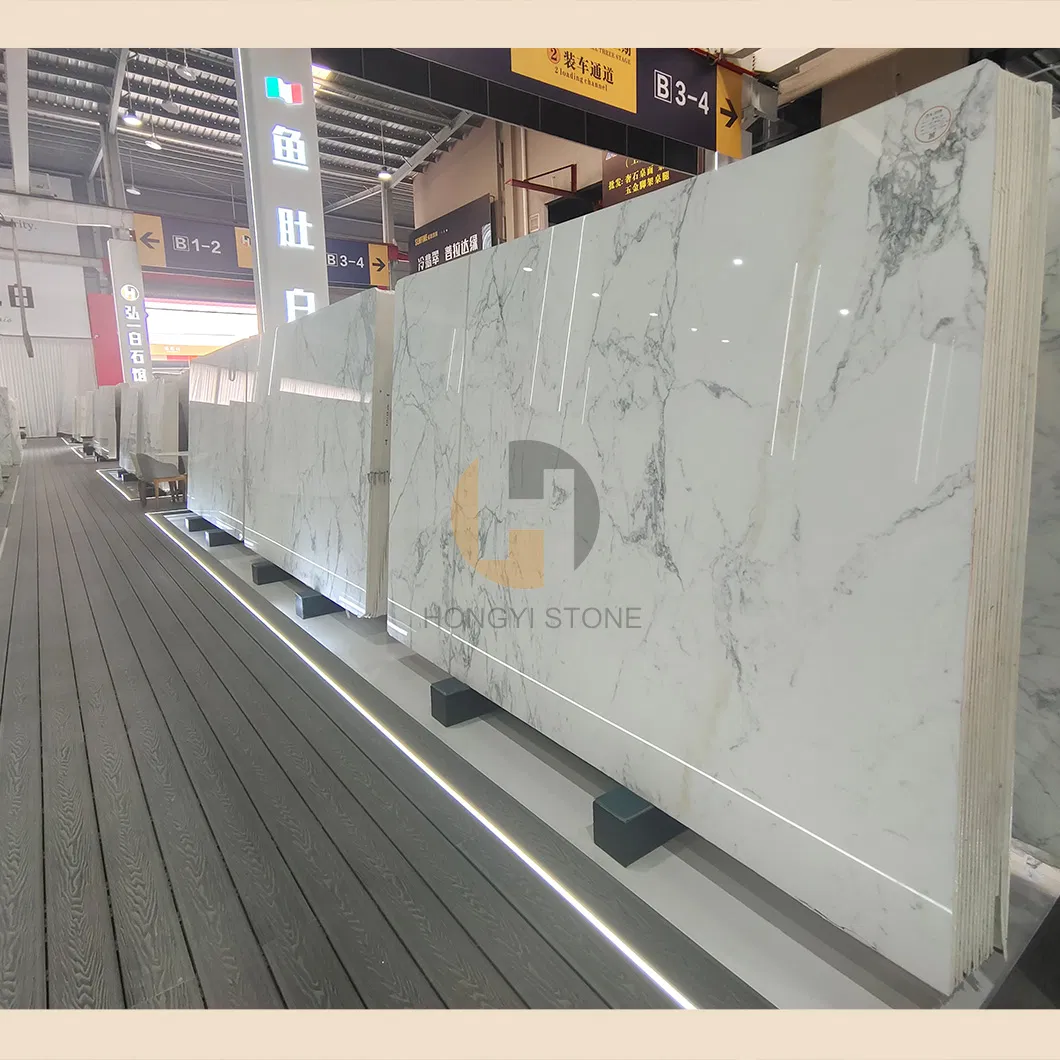 Cheapest Italian Calacatta White Marble for Wall/Tile/Countertop/Kitchen/Bathroom for Home Hotel Decor