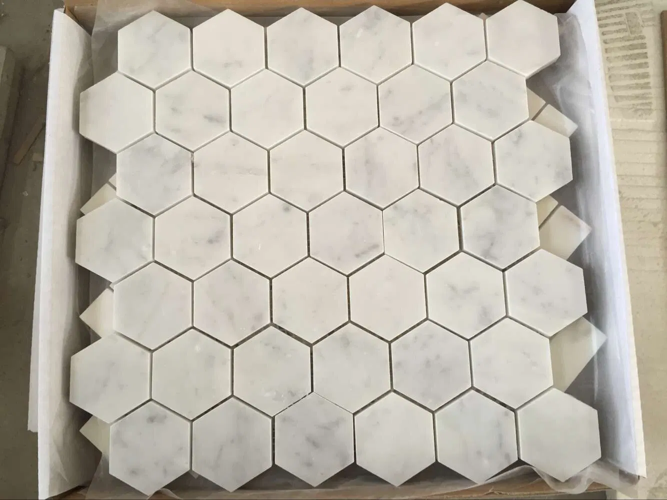 Natural Stone White Marble Mosaic, Mosaic Veneer