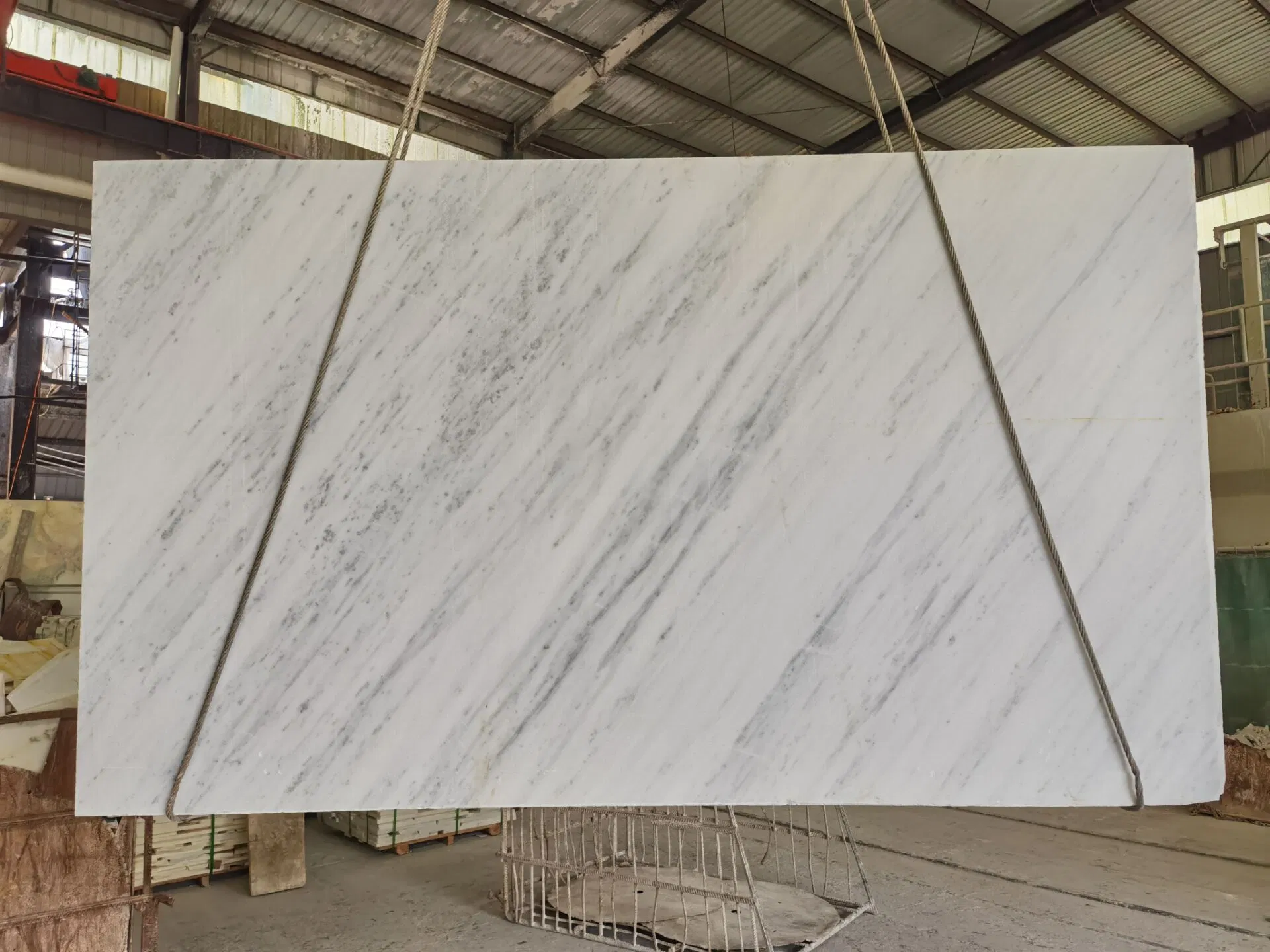 Natural Stone White Grey Veins Bianco Carrara Marble for Slab/Floor/ Wall Tile