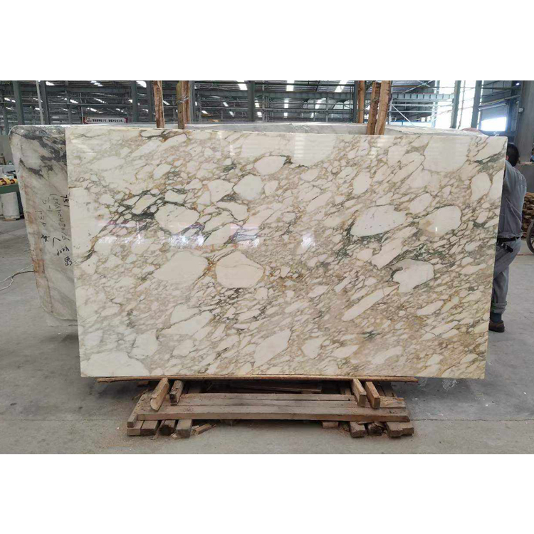 Custom Italian Marble Slab Venetian Golden Marble Kitchen Countertop Calacatta White Marble with Gold Veins