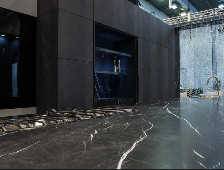 China Suppliers Black Marble Slabs Negro Vanity Marble Nero Marquina