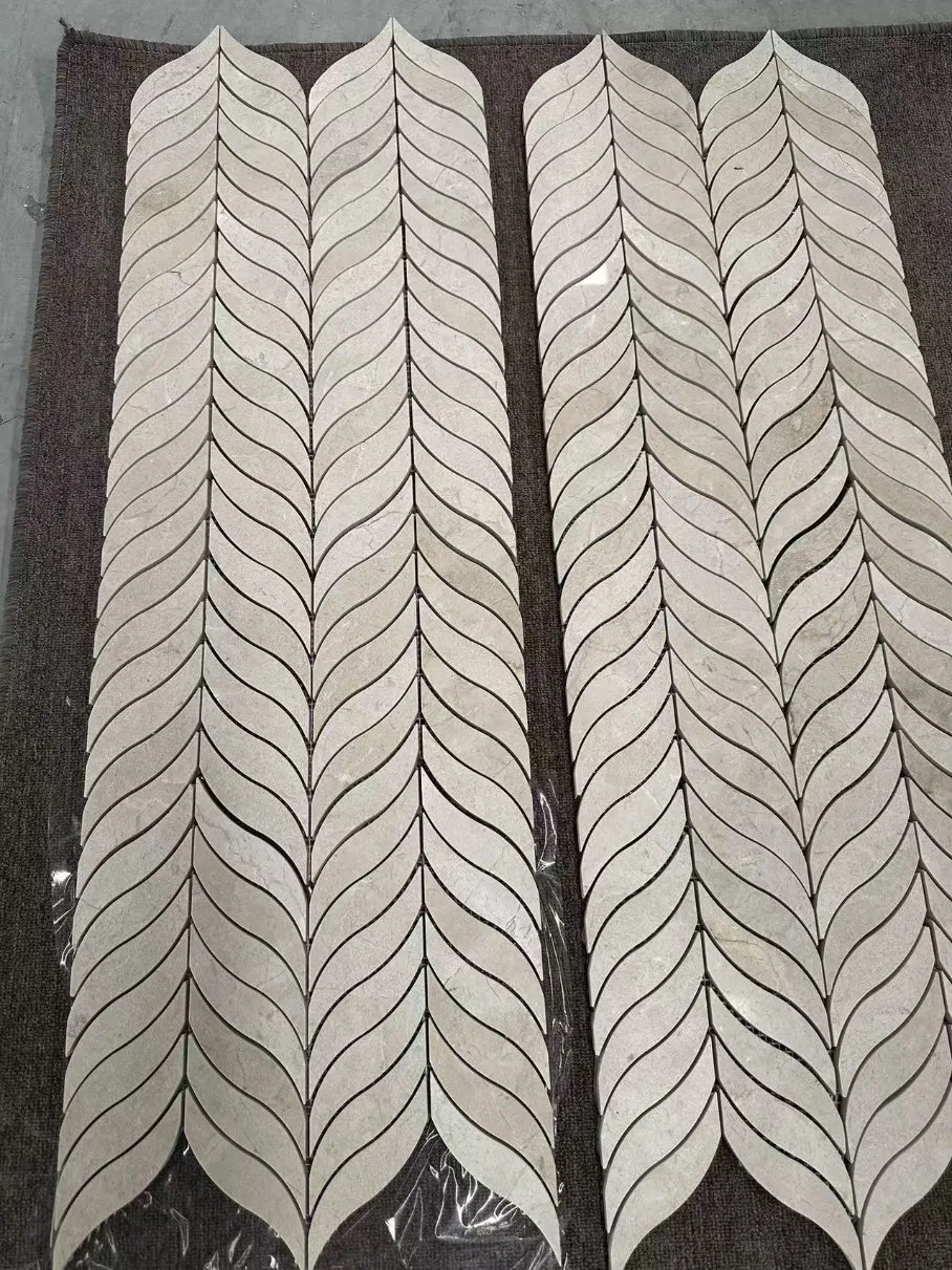 Beige Marble Leaf Mosaic