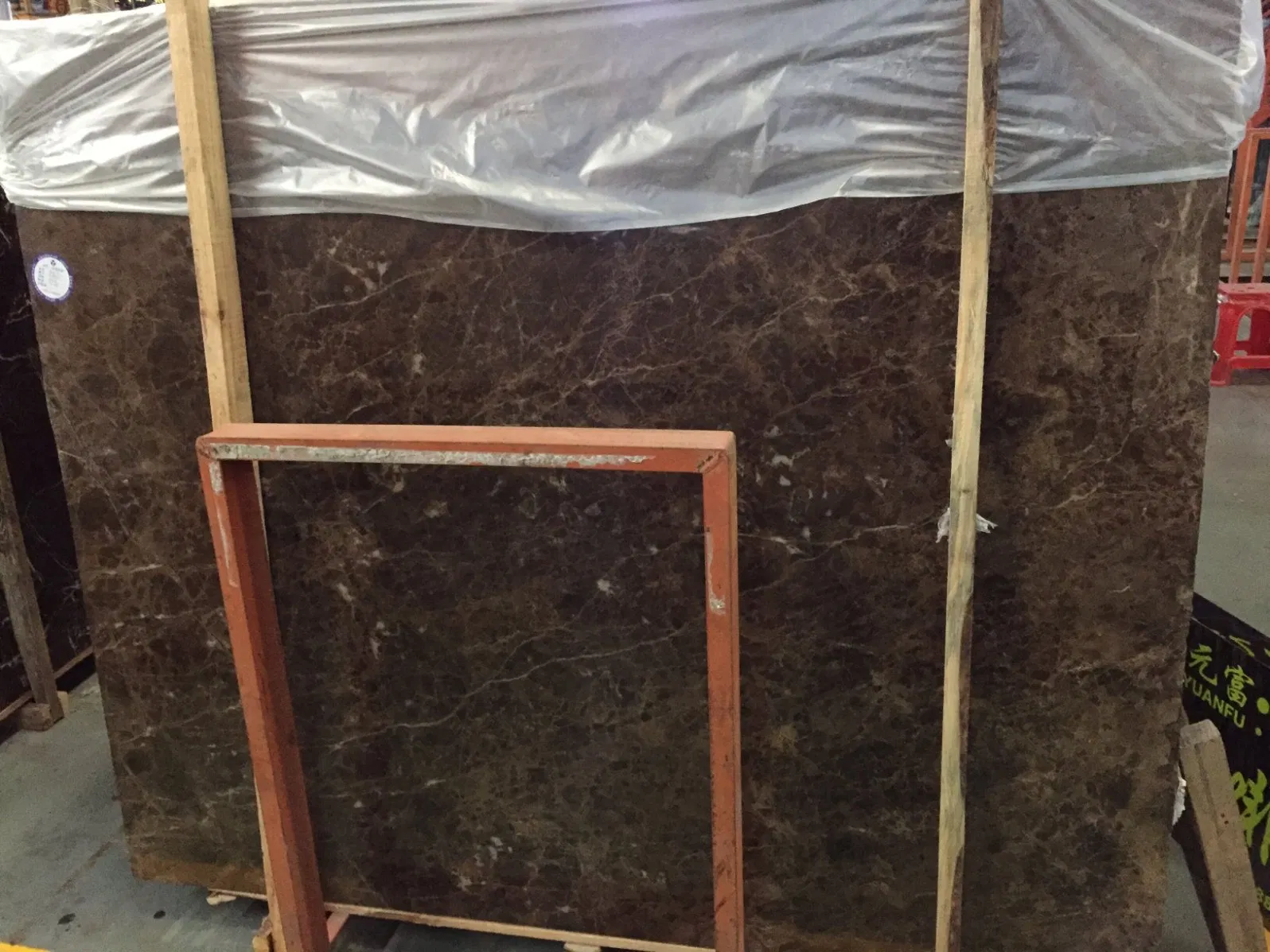 China Natural Dark Emperador Brown Marble Slabs