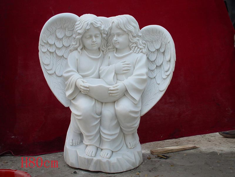 Small Marble Children Angel and Cherub Statue Marble Cherubs
