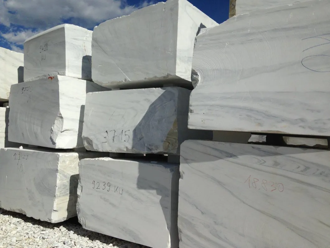 Natural Stone White Grey Veins Bianco Carrara Marble
