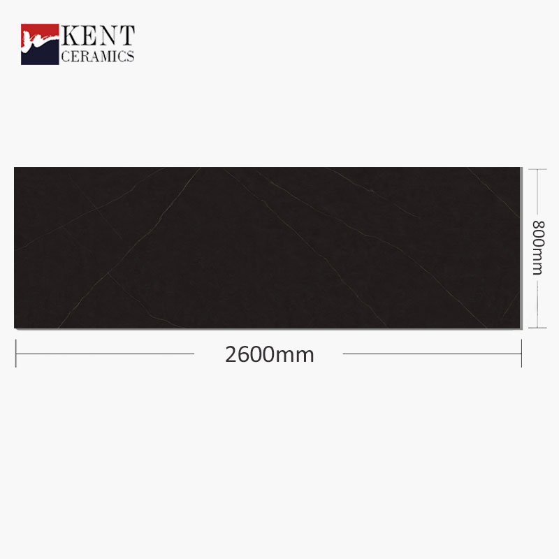 Black Sintered Slate Soft Glazed Surface Stone Veneer 800*2600mm