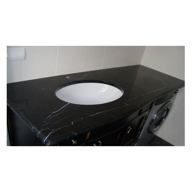 Wholesale Low MOQ Chinese Black Nero Marquina Marble for Indoor Decoration Countertops