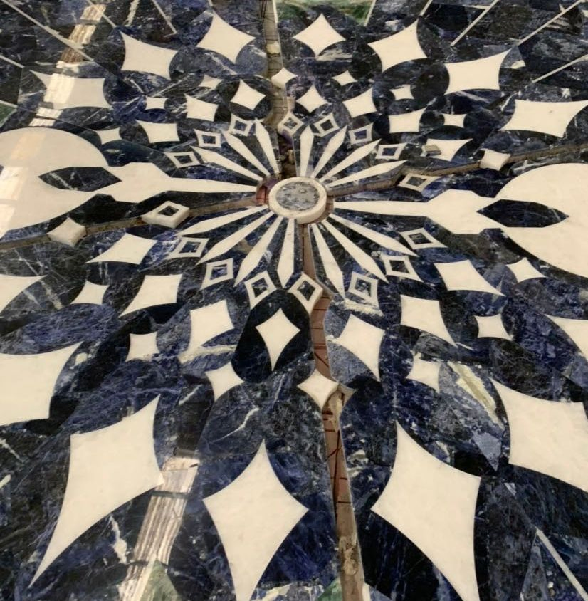 Luxury Blue and Green Marble Pattern Flooring for Villa Tile Decoration