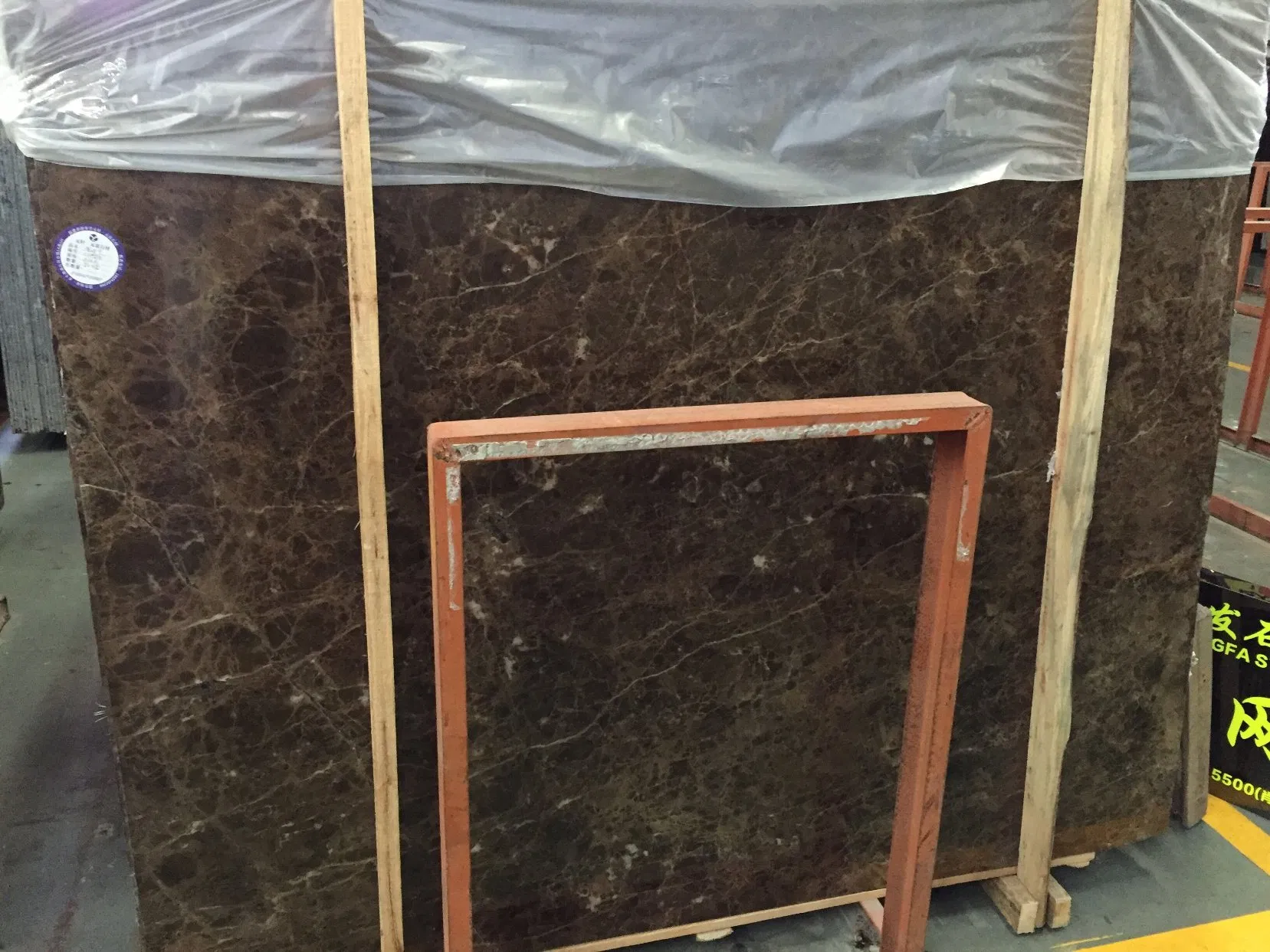 Polished Marron Emperador Dark Brown Marble Slabs