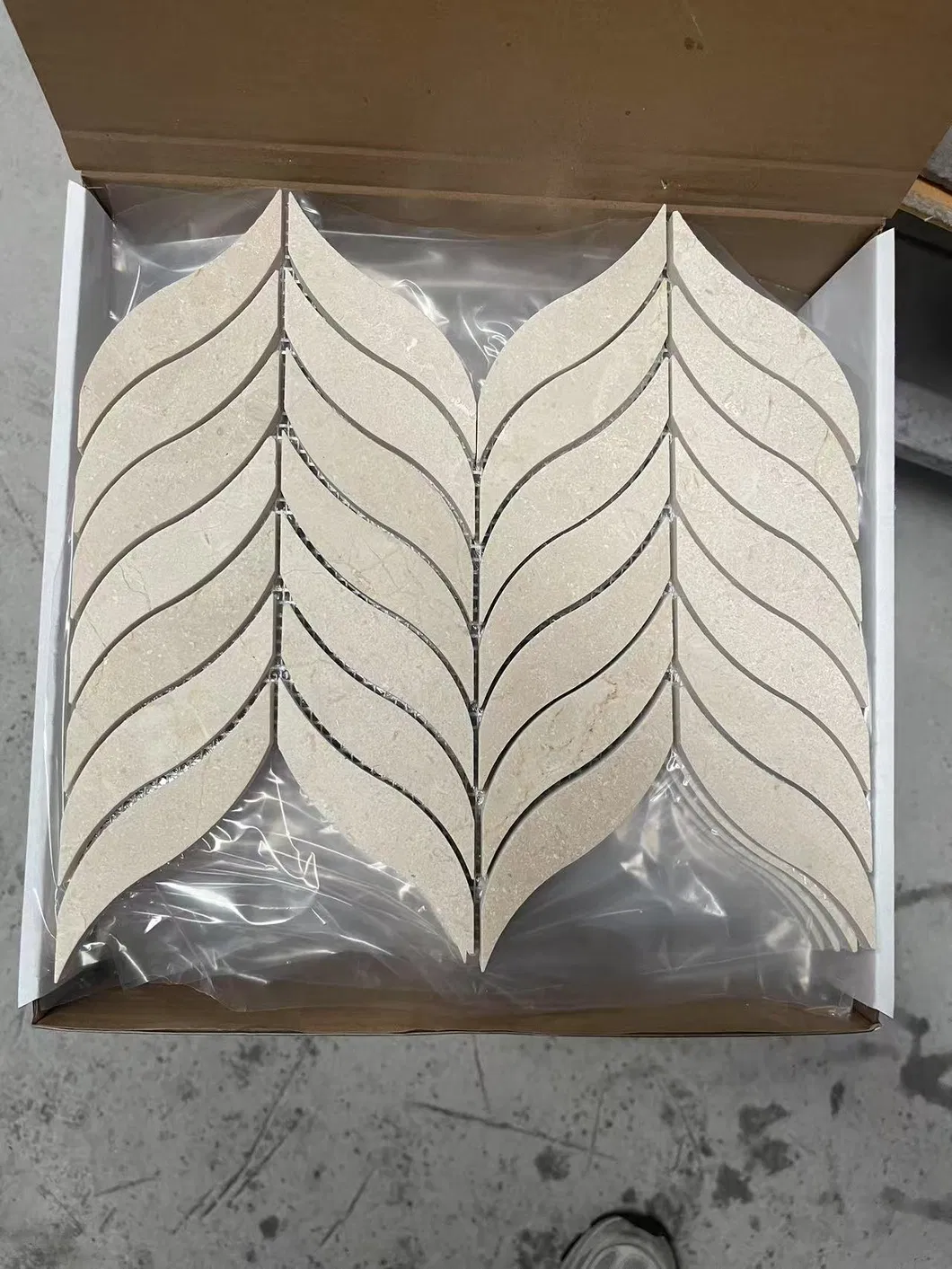 Beige Marble Leaf Mosaic