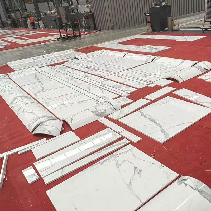 Modern Style Italian Calacatta White Marble Tiles Floors Price 60*60