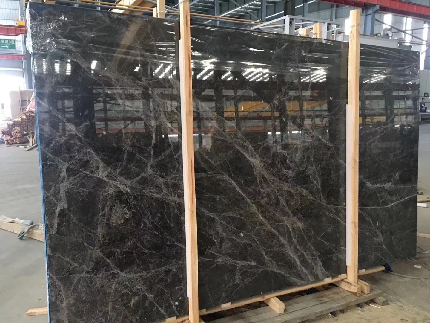 Natural Stone Emperador Grey Hermes Dark Gray Marble Slabs for Home/Hotel