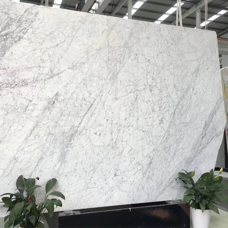 Bianco Carrara White Marble Slabs Natural Stone for Kitchen Countertops/Bathrooms &amp; Interior Design