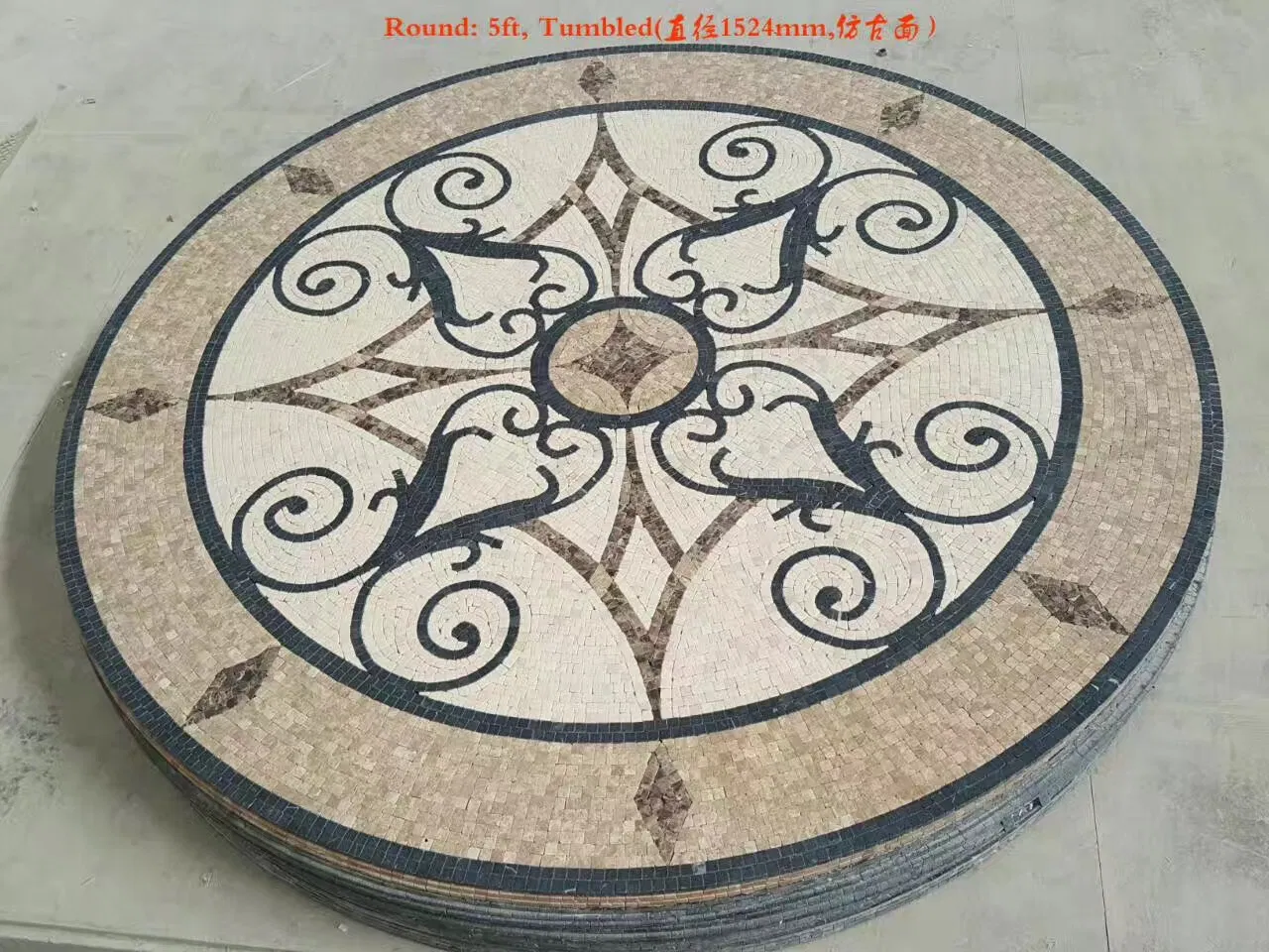 High Quality Marble Water-Jet Medallions Flooring Tile Sale Marble Marmol Tiles Design Floor Pattern
