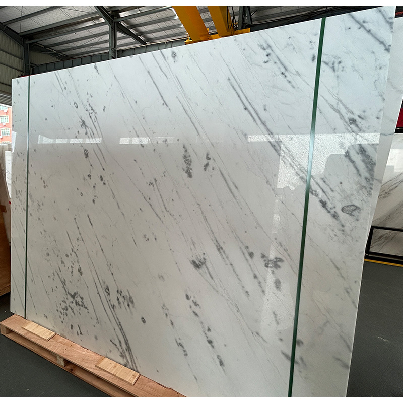 Polished Natural Stone China Statuario/Statuary White Marble Tiles/Slabs for Bookmatch Background/Flooring/Wall/Countertop/Indoor/Interior Decoration Price