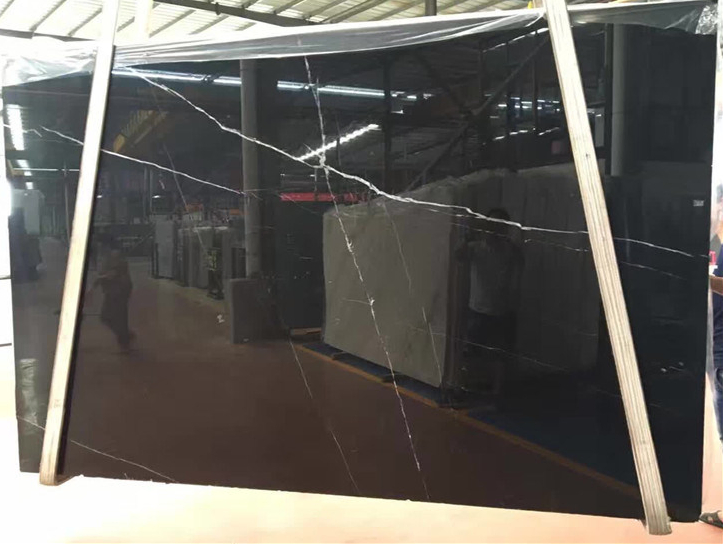 Nero Marquina Black Marble for Floor Wall Tile with High Polished Surface