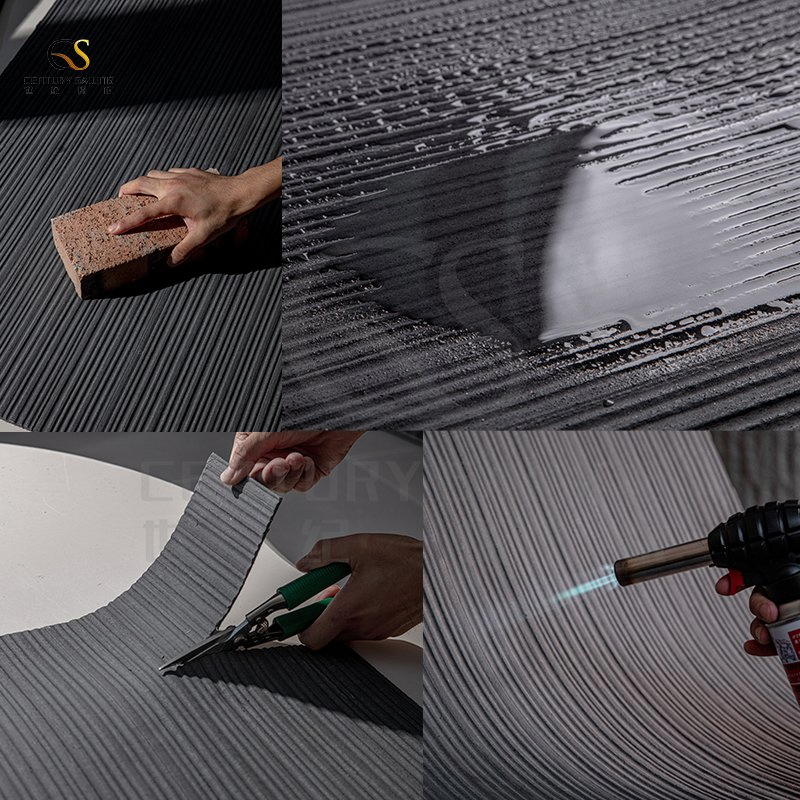 Centurysailing Flexible Stone Imitation Polished Stone Soft Wall Cladding 600*1200mm Flexible Stone Veneer Stripe
