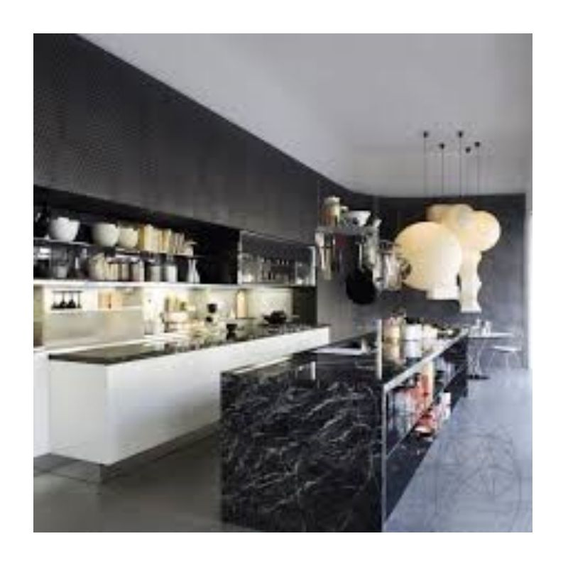 Interior Decoration Tile Custom Size Thin Nero Marquina Flexible Natural Marble Veneer for Wall Cladding Countertops