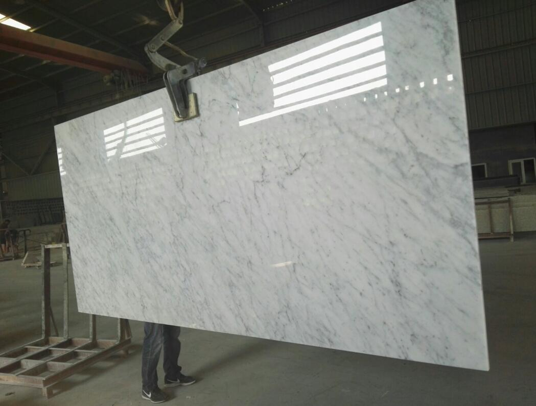Italian White Carrara Marble Slabs for Flooring &amp; Wall Project Customized Sizes