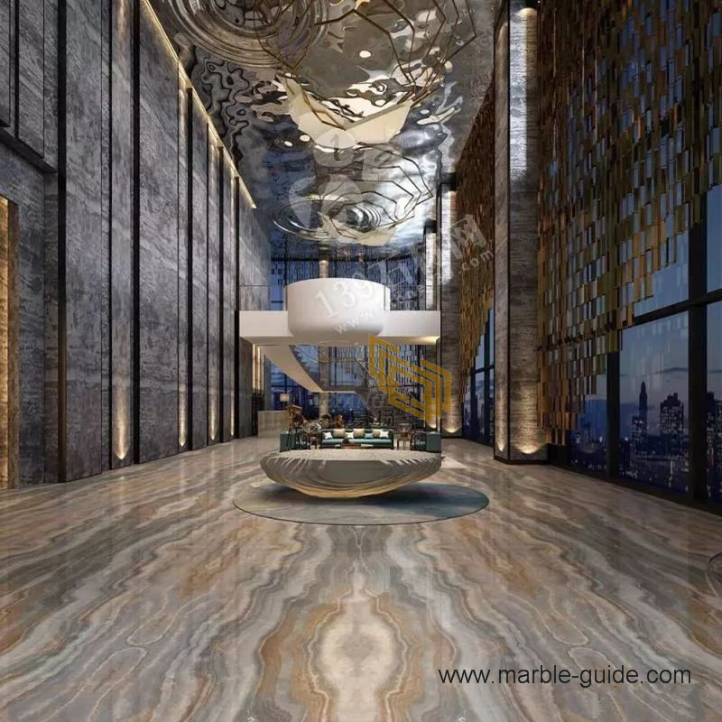 Natural Marble Stone Multicolor Impression Lafite Marble Tiles Flooring for Interio Decor