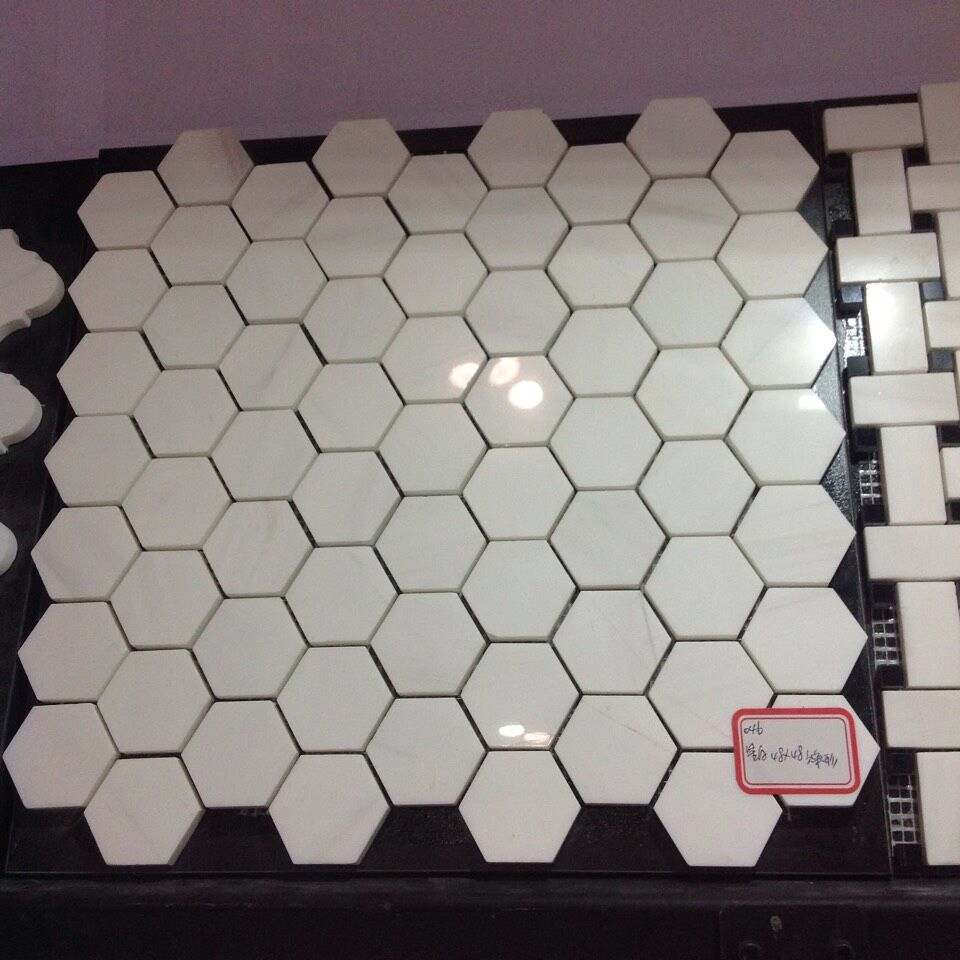 Popular Calacatta Gold Hexagon Marble Mosaic Veneer