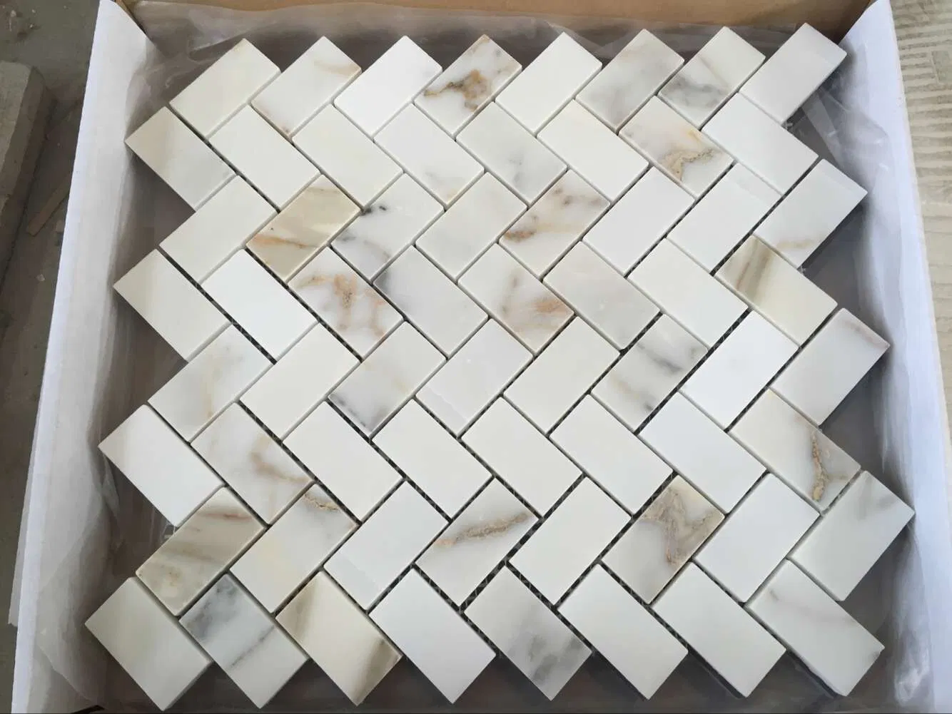 Natural Stone White Marble Mosaic, Mosaic Veneer