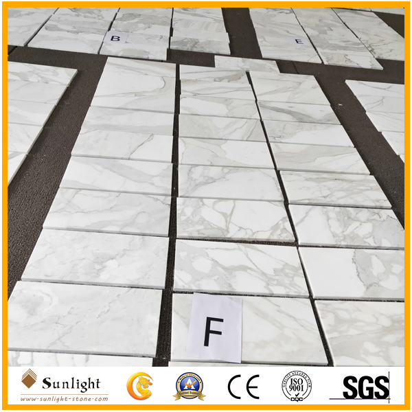 Italian Calacatta White Marble, Marble Tiles for Floor Wall