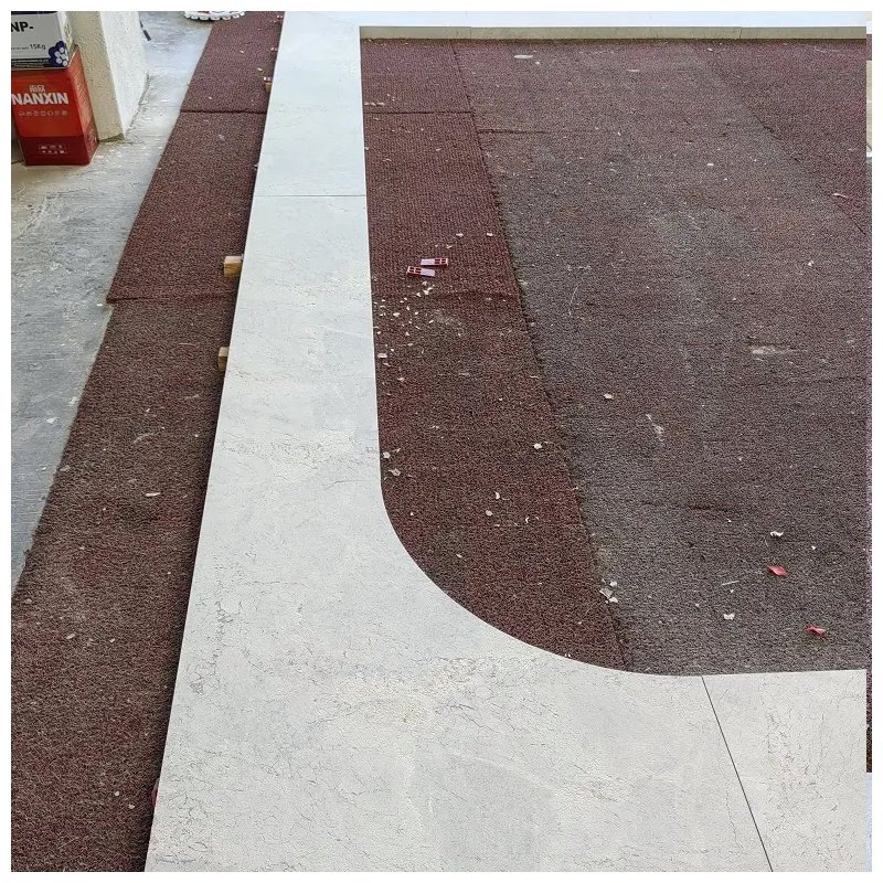 Sandblasted Castle Grey Marble Outdoor Pool Coping Tiles