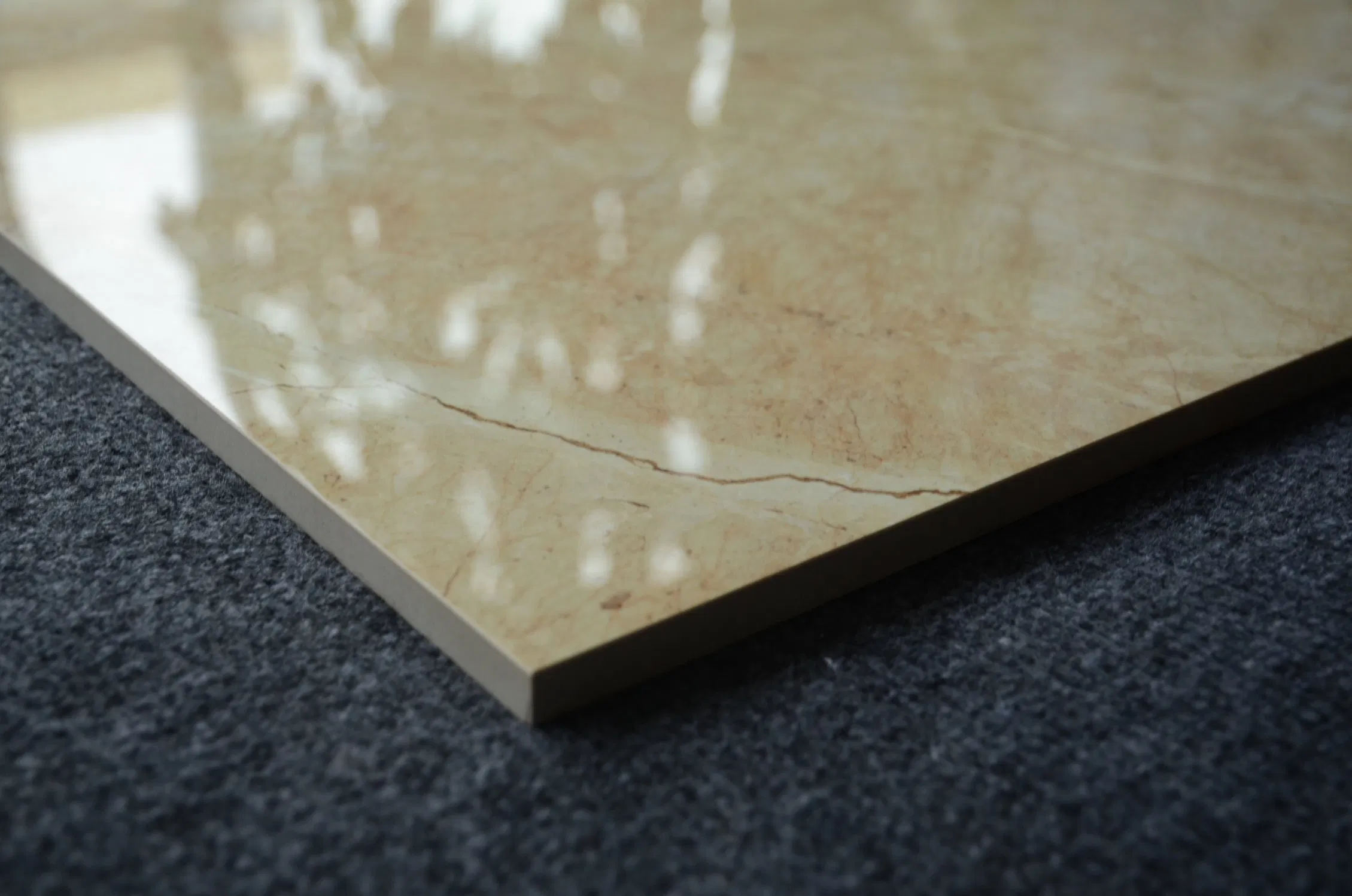 America Style Hotel Lobby Floor Crema Marfil Beige Porcelain Tile