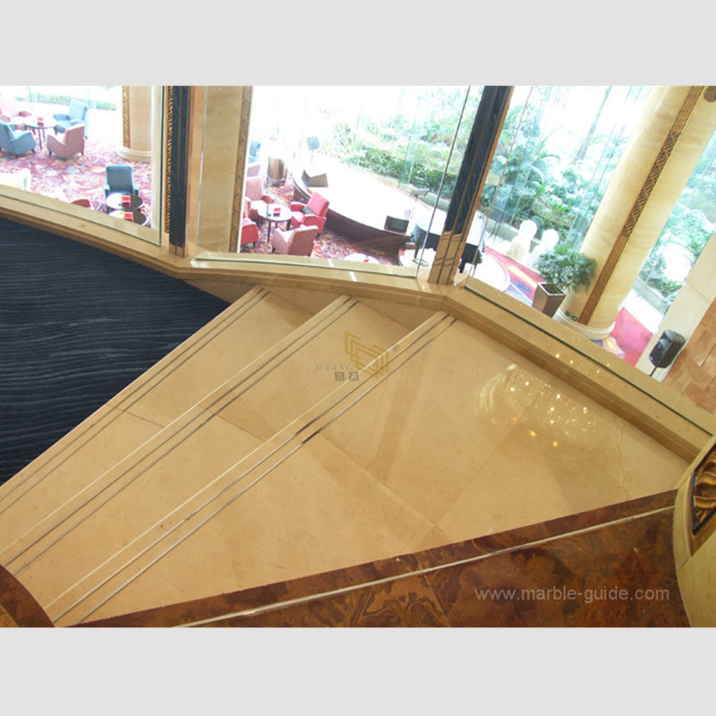 Factory Supply Crema Marfil Marble Slab Tiles for Hotel Countertop/Flooring/Staircase/Vanity Top