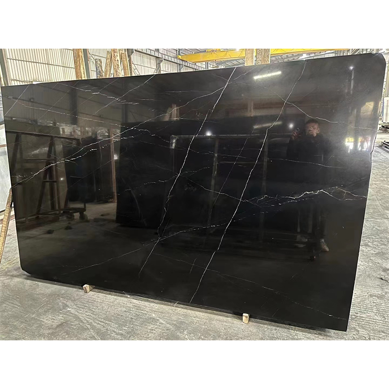 Black Stone Nero Marquina Marble for Slabs/Tiles/Countertop/Worktop/Vanitytop/Stairs/Risers Price