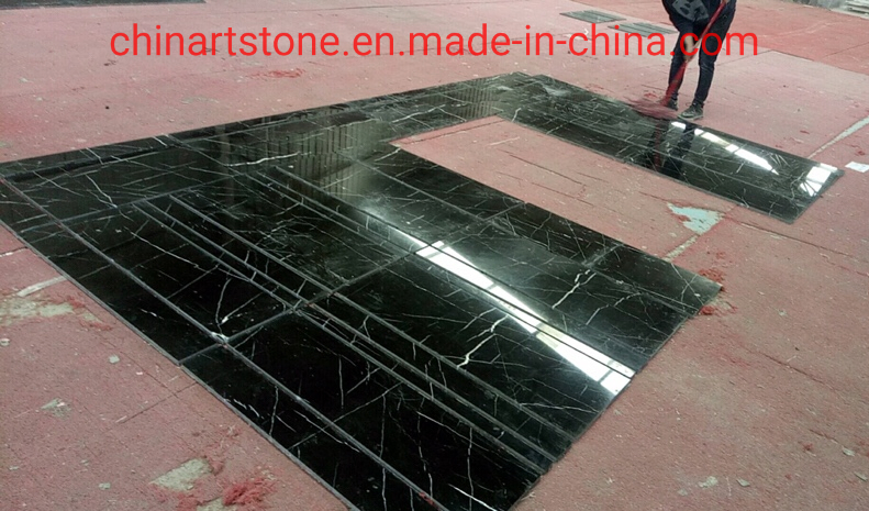 Top Quality Chinese Nero Marquina Black Marble for Slab and Tile