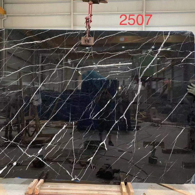 Natural Stone Nero Black Marquina Marble Wall Panel Low Price Large Black Marble Stair and Floor Tiles